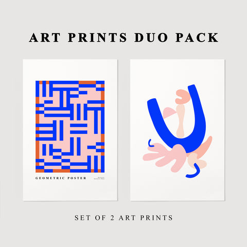 Geometric Maze Poster Duo Pack + Free FedEx Delivery