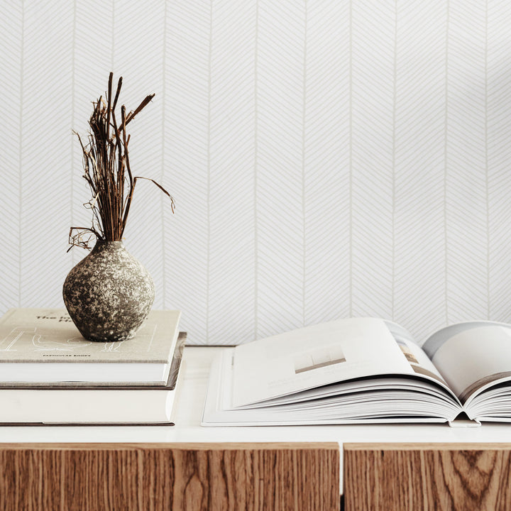 light color tiny chevron lines inspired wallpaper design