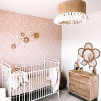 Wildflower foliage removable wallpaper for kids room