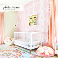 baby pink feminine lines inspired wallpaper for kids nursery