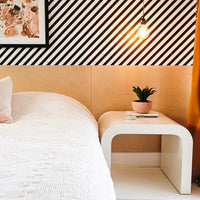 Black & white bold diagonal lines removable wallpaper