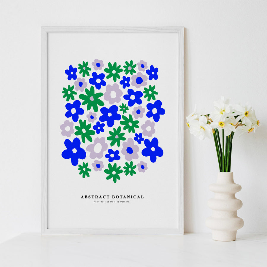 colorful flowers inspired wall art