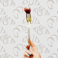 french food themed wallpaper pattern 