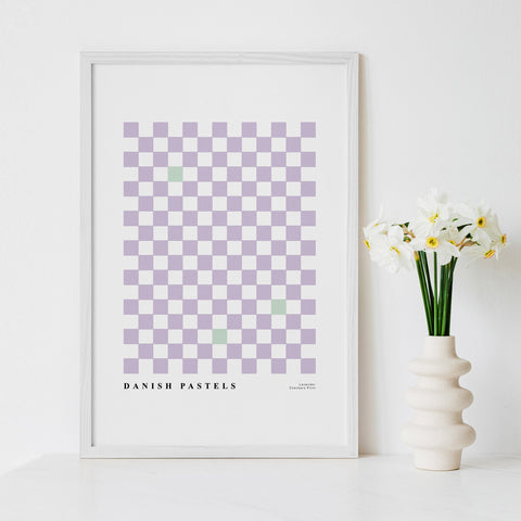 Stampa artistica Lavender Checkers