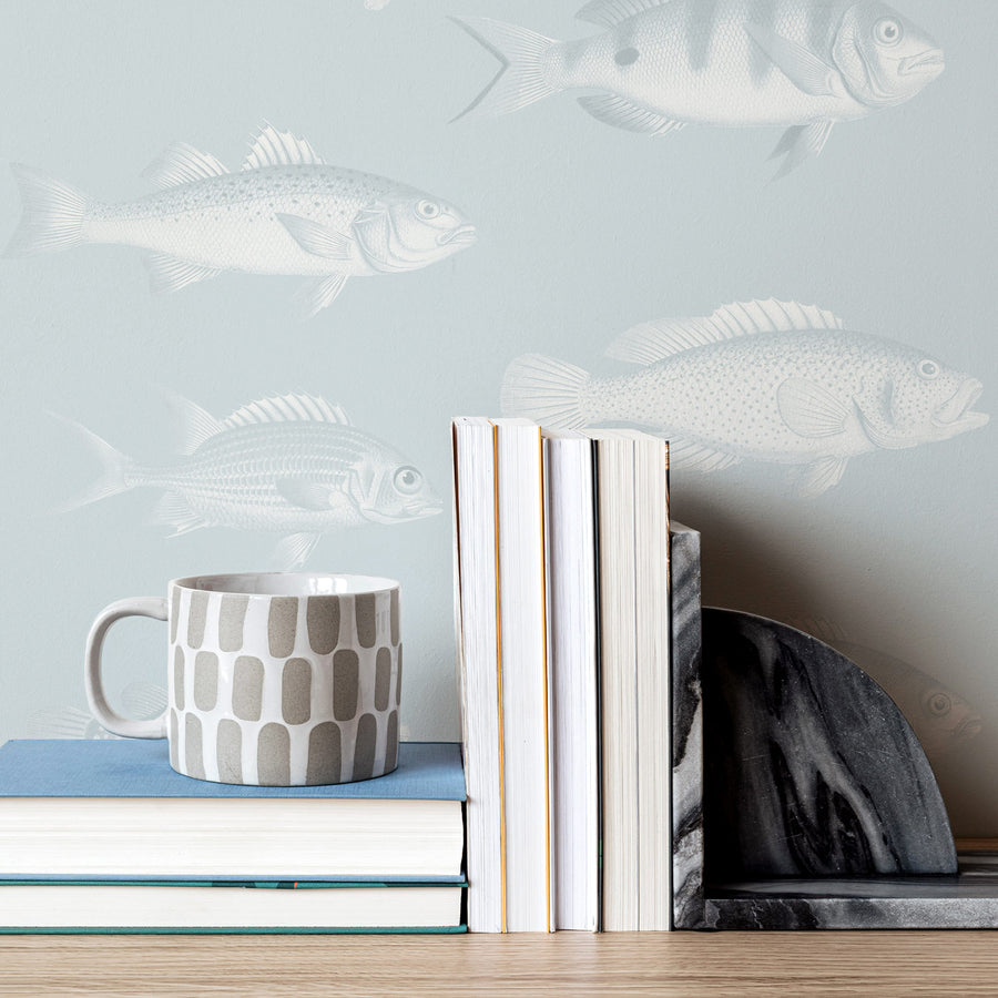 big ocean fish removable wallpaper design for beach house