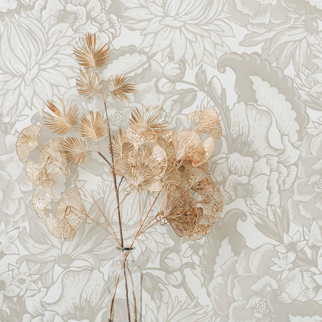 Elegant florals removable wallpaper