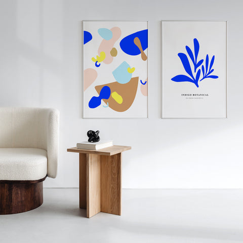 Pacchetto Duo Poster Indaco Astratto + Spedizione FedEx Gratuita