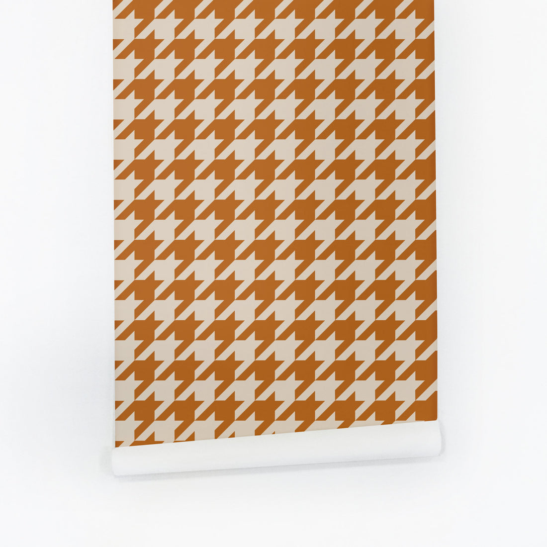 orange houndstooth print removable wallpaper