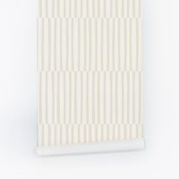 light beige vertical lines wallpaper design peel and stick