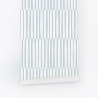 minimal style light blue vertical lines removable wallpaper