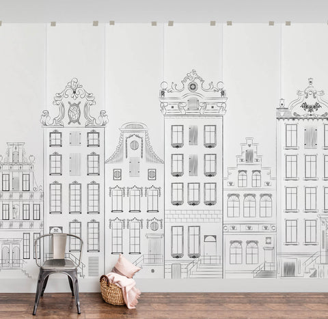 Houses of Amsterdam wall mural