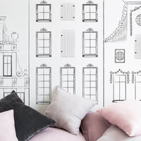 Streets of Amsterdam wall mural in girls bedroom interior