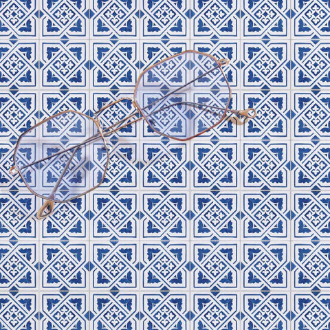 Blue Lisbon inspired tiles wallpaper