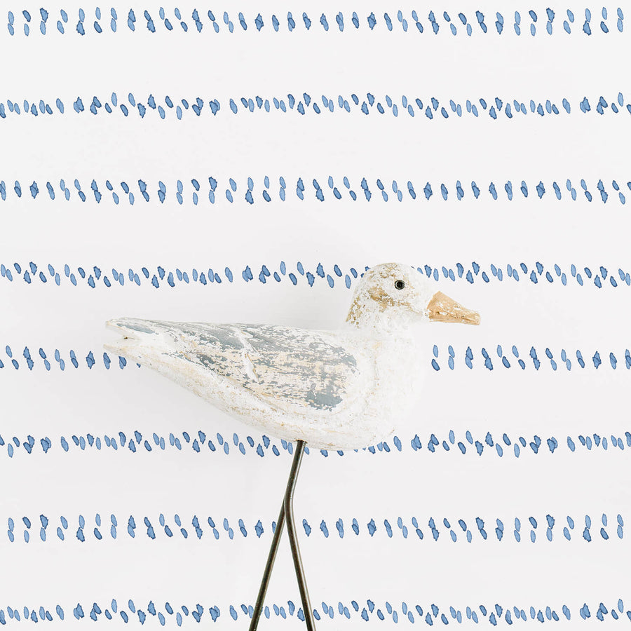 tiny blue dots print removable wallpaper for surf theme interior