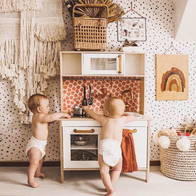 Cute black spot baby room wallpaper