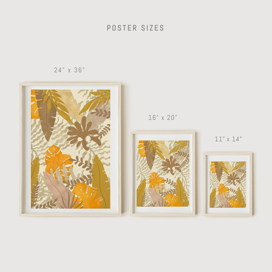 Abstract jungle wall art print available sizes