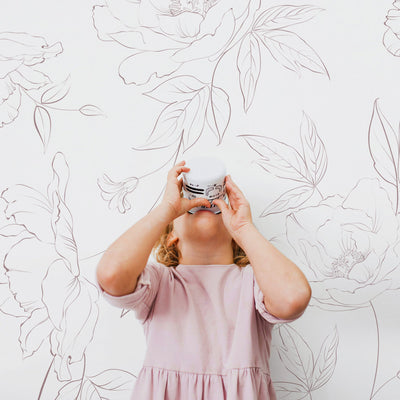 Dusty Pink Floral Design wallpaper