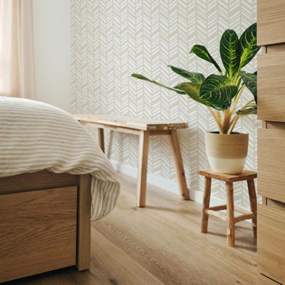 Mist color herringbone pattern wallpaper