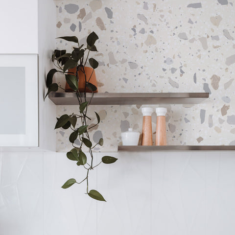 Carta da parati con design Terrazzo greco