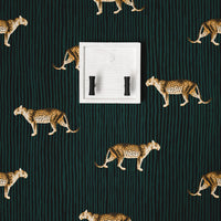 Mid century modern leopard animal print design removable wallpaper