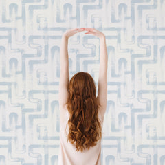 light blue crossing lines pattern wallpaper peel and stick