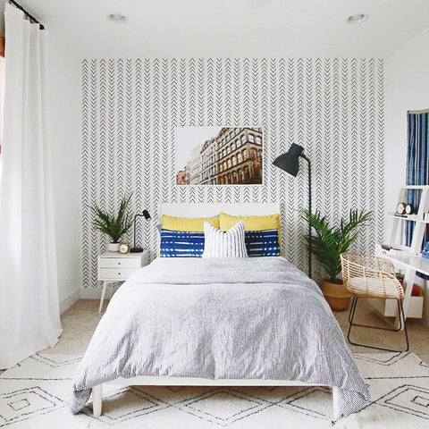 Scandinavian arrow wallpaper for kids room