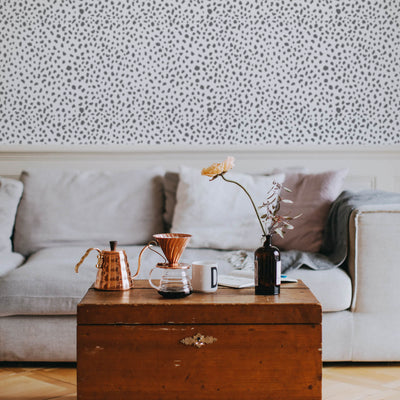 Grey dalmatian print wallpaper