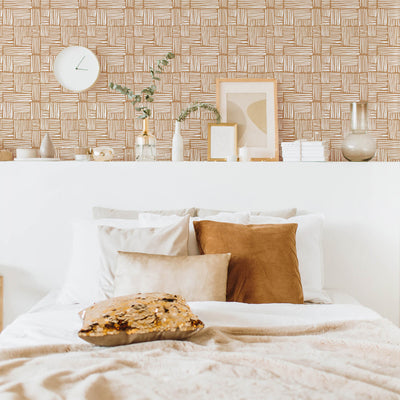 Modern plaid print wallpaper