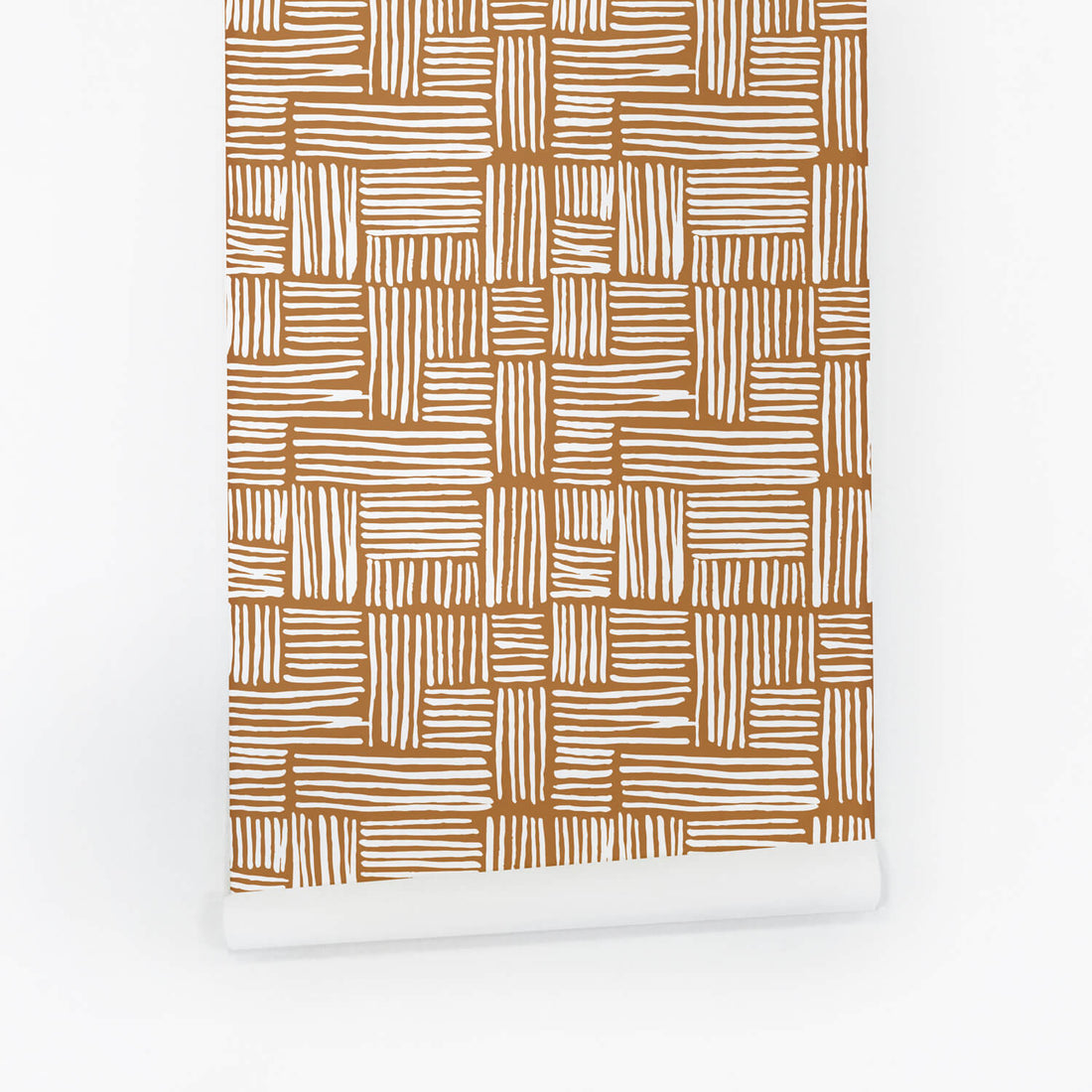 brown plaid motif removable wallpaper