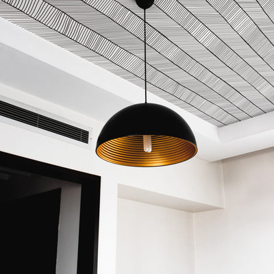 Simple herringbone wallpaper in black