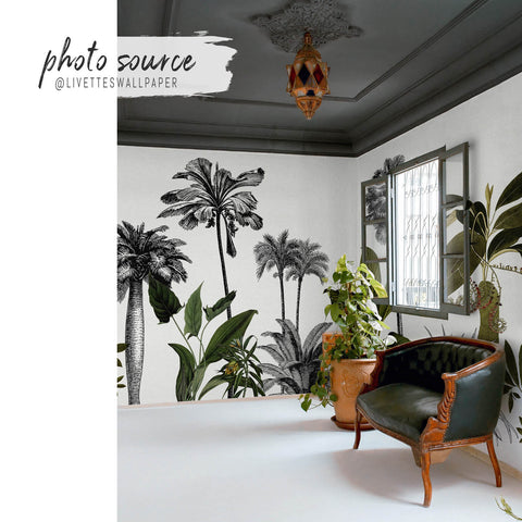 Vintage jungle wall mural