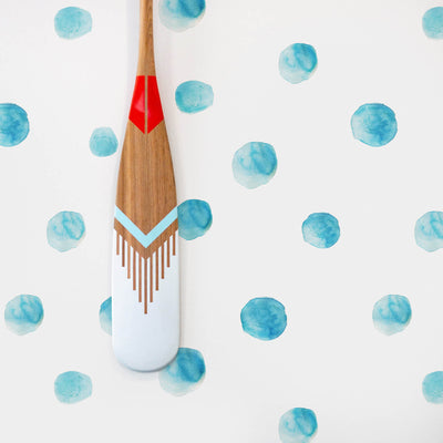Blue watercolor dot wallpaper