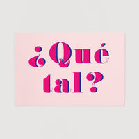 modern spanish inspired quote art print in bright pink