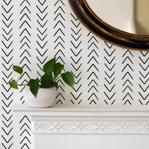 Carta da parati con design a freccia scandinavo
