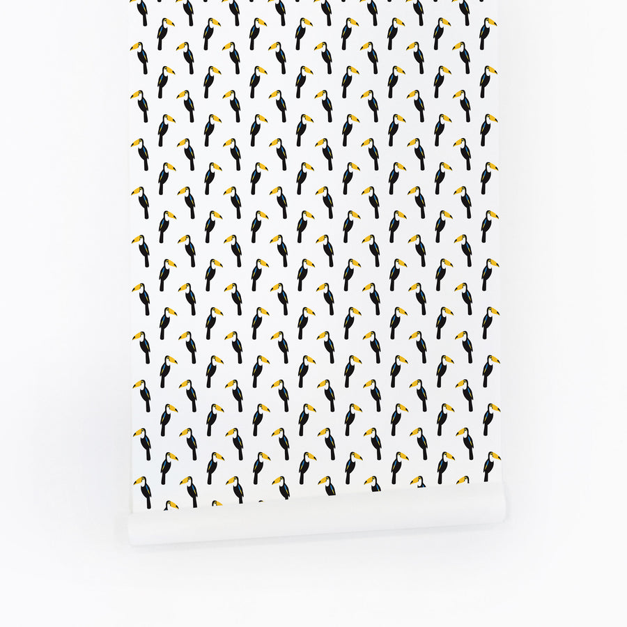 modern tropical tiny bird print removable wallpaper