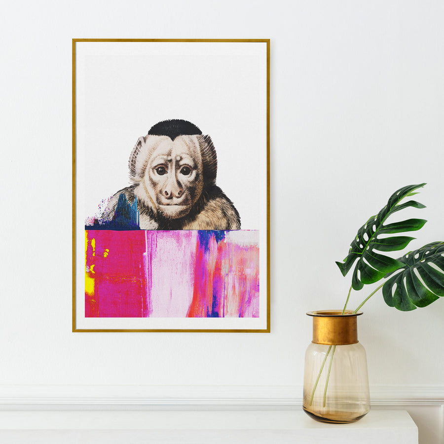 Painting with monkey art print