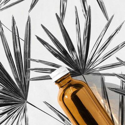 Monochrome tropical design wallpaper