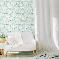 Palm leaves removable wallpaper