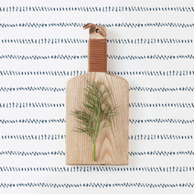 Navy watercolor spots wallpaper for coastal interiors