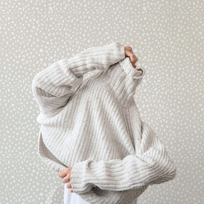 Neutral dalmatian print wallpaper
