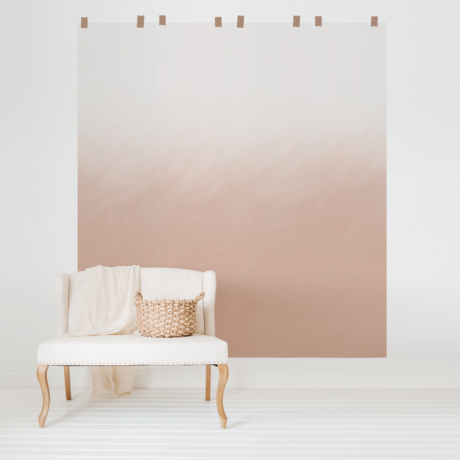 Dusty pink ombre wall mural