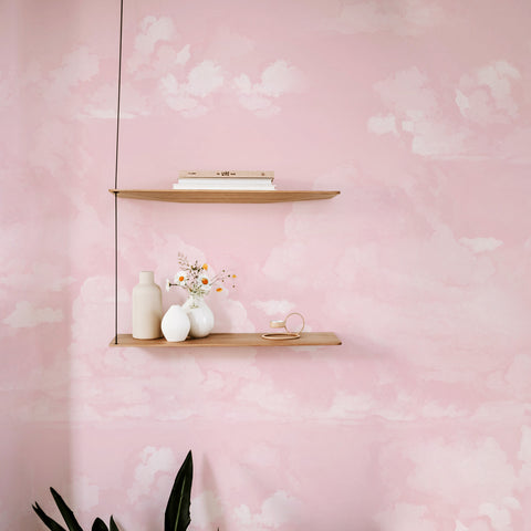 Murale Nuvole Rosa Stile Vintage