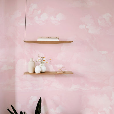 Pink Vintage Clouds Wall Mural
