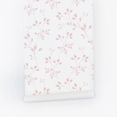 Pink Wildflower Foliage Wallpaper