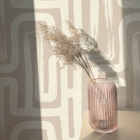 neutral stripes wallpaper design for home interior
