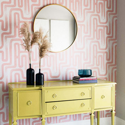 Pink Paintbrush Maze © Wallpaper