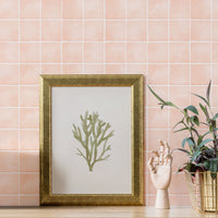 pink coral  tiles removable wallpaper for bathroom space