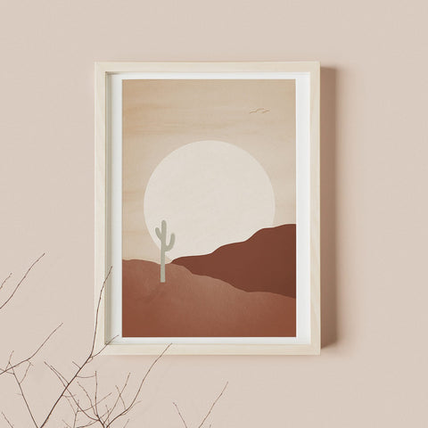 Stampa d'arte Tramonto nel deserto