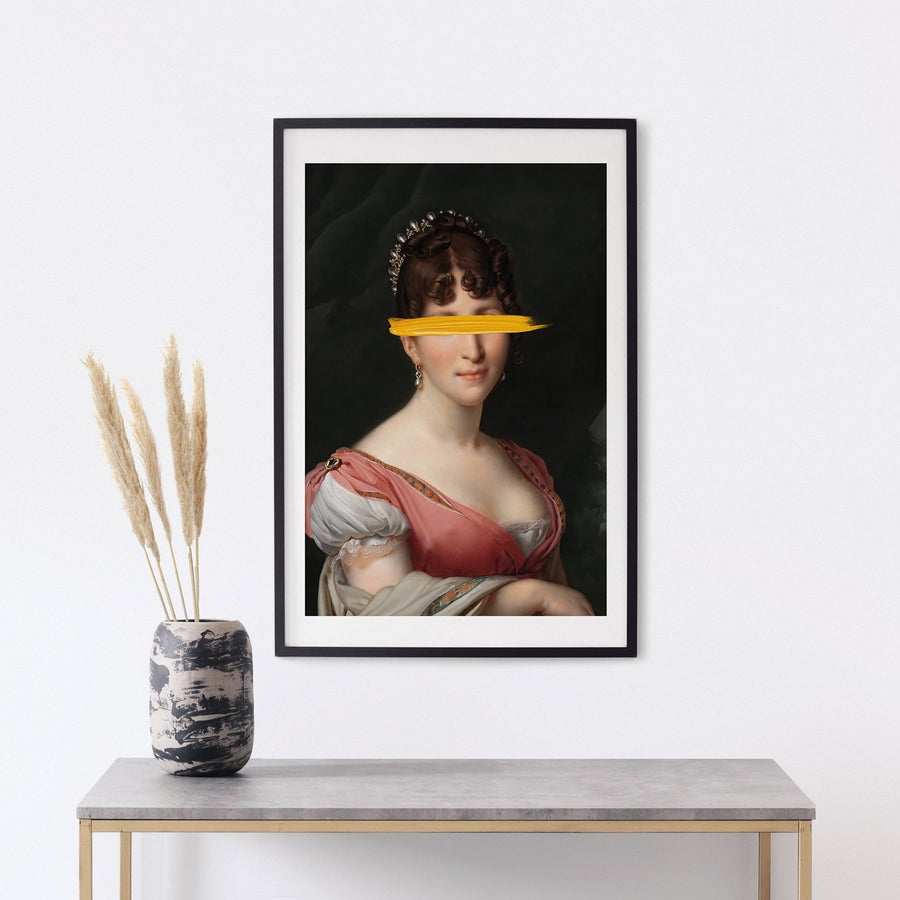 Lady painting print poster