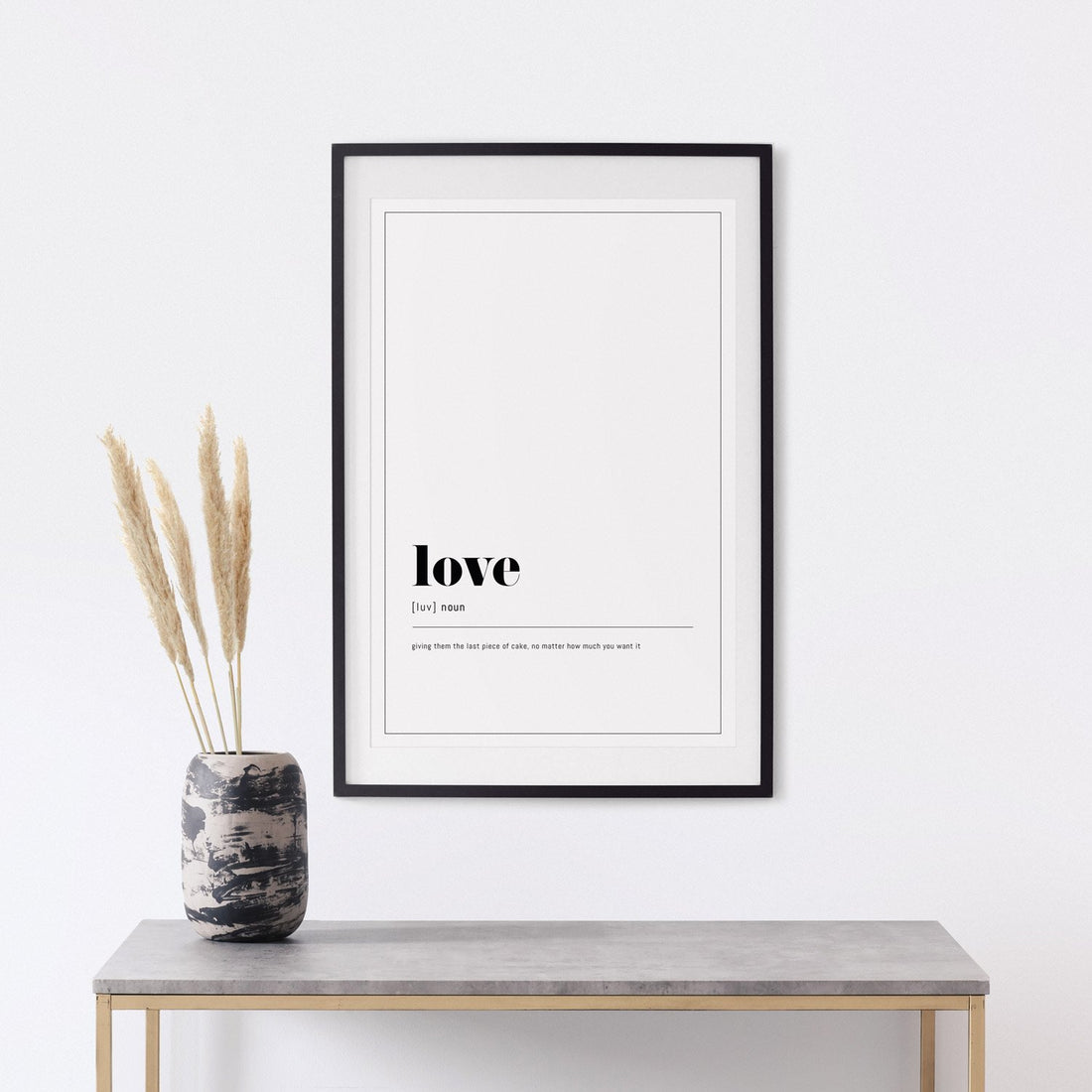 Poster with Love text